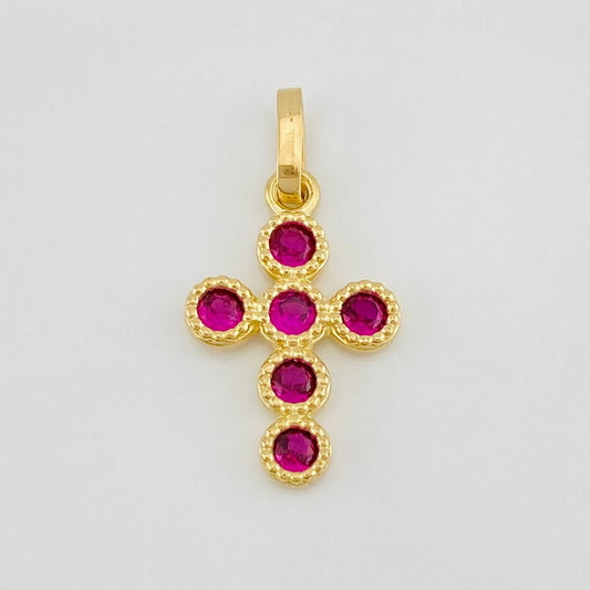 Dije Cruz Tupida 1.8g / 3/4 in Oro Amarillo 18K