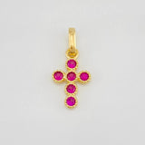 Dije Cruz Tupida 0.85g / 3/4 in Oro Amarillo 18K
