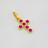 Dije Cruz Tupida 0.85g / 3/4 in Oro Amarillo 18K