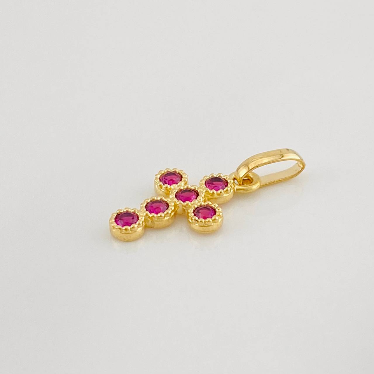 Dije Cruz Tupida 0.85g / 3/4 in Oro Amarillo 18K