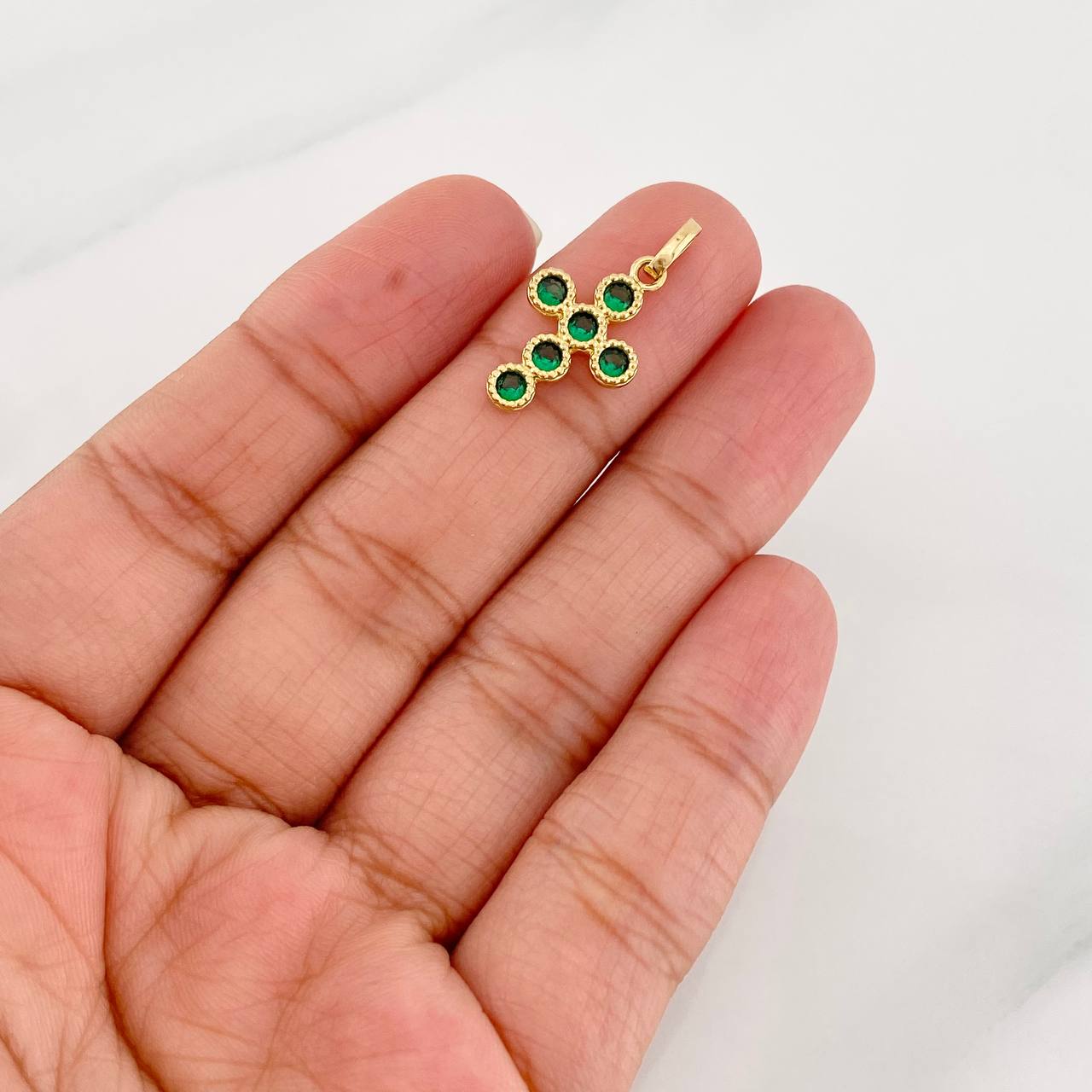 Dije Cruz Tupida 1.65g / 1 in Oro Amarillo 18K