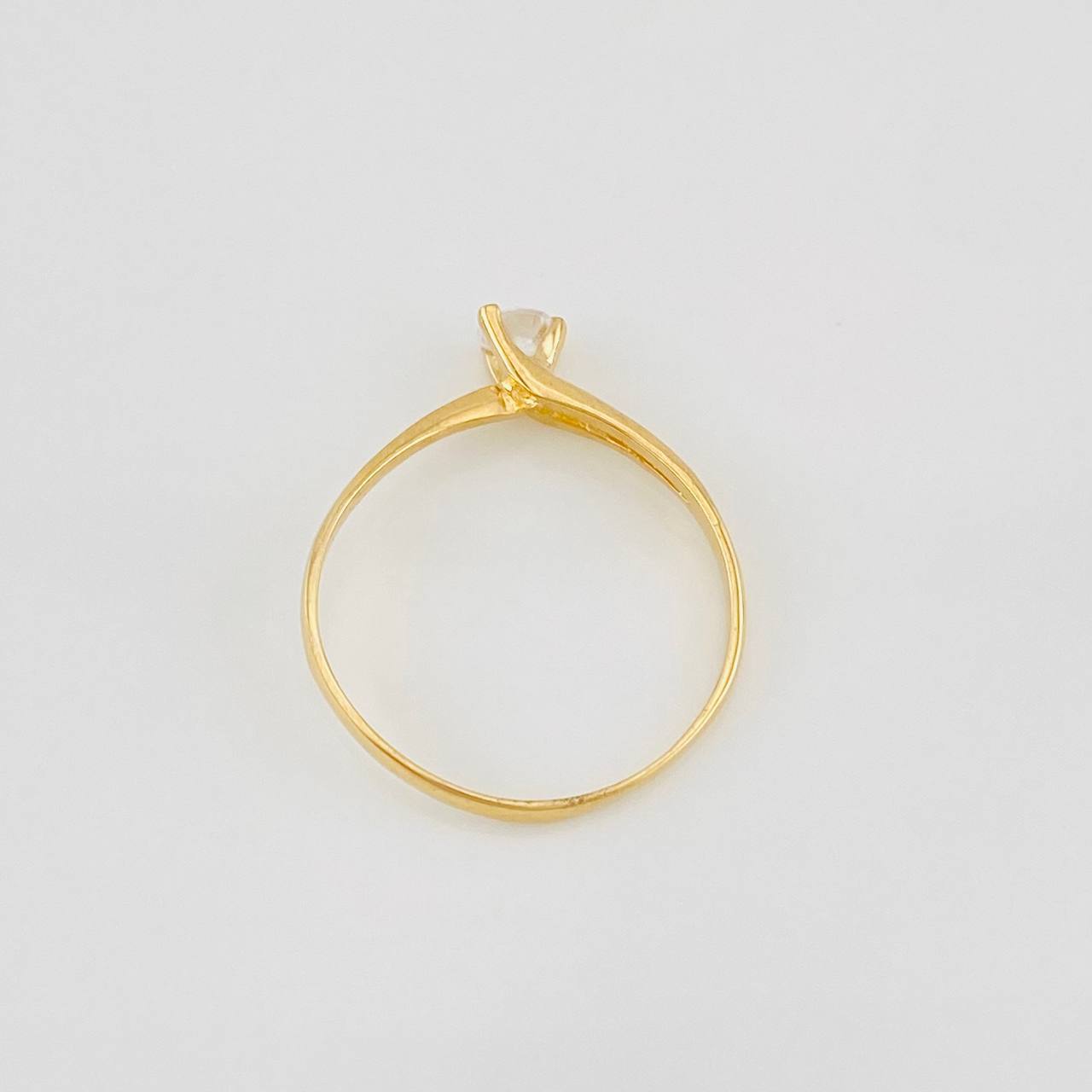Solitaire Ring 1.25g / T6 1/2 Yellow Gold 18K