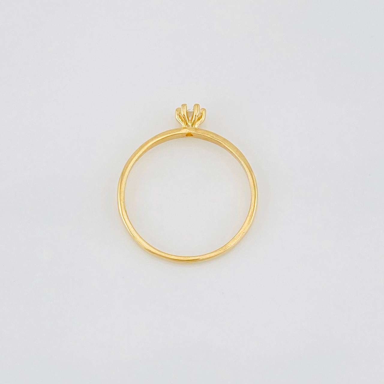 Solitaire Ring 1.25g / T4 1/2 Yellow Gold 18K
