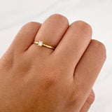 Solitaire Ring 1.25g / T4 1/2 Yellow Gold 18K