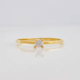 Solitaire Ring 1.1g / T8 Yellow Gold 18K
