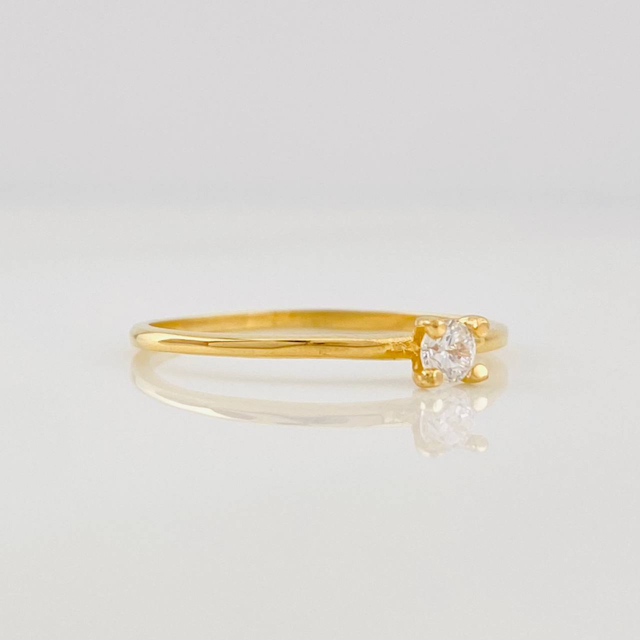 Anillo Solitario 1.05g / T7 1/4 Oro Amarillo 18K