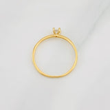 Solitaire Ring 1.1g / T8 Yellow Gold 18K
