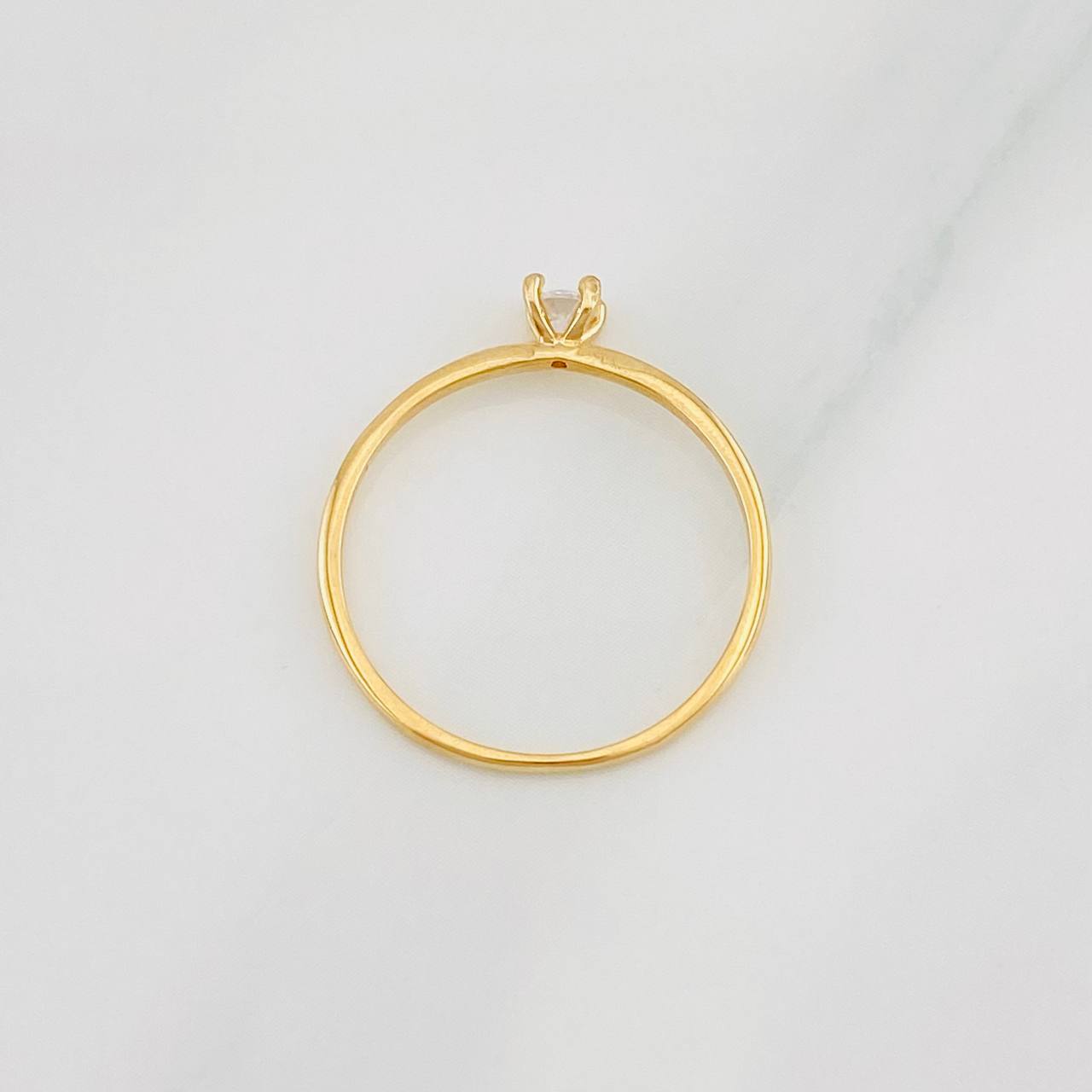 Anillo Solitario 1.05g / T7 1/4 Oro Amarillo 18K