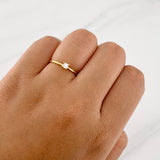 Solitaire Ring 0.95g / T6 1/4 Yellow Gold 18K
