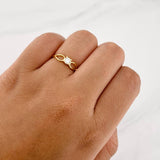 Anillo Solitario Gota 1.2g / T5 1/2 Oro Amarillo 18K