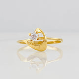 Anillo Solitario Ola 1.4g / T6 3/4 Oro Amarillo 18K
