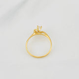 Anillo Solitario Ola 1.4g / T6 3/4 Oro Amarillo 18K