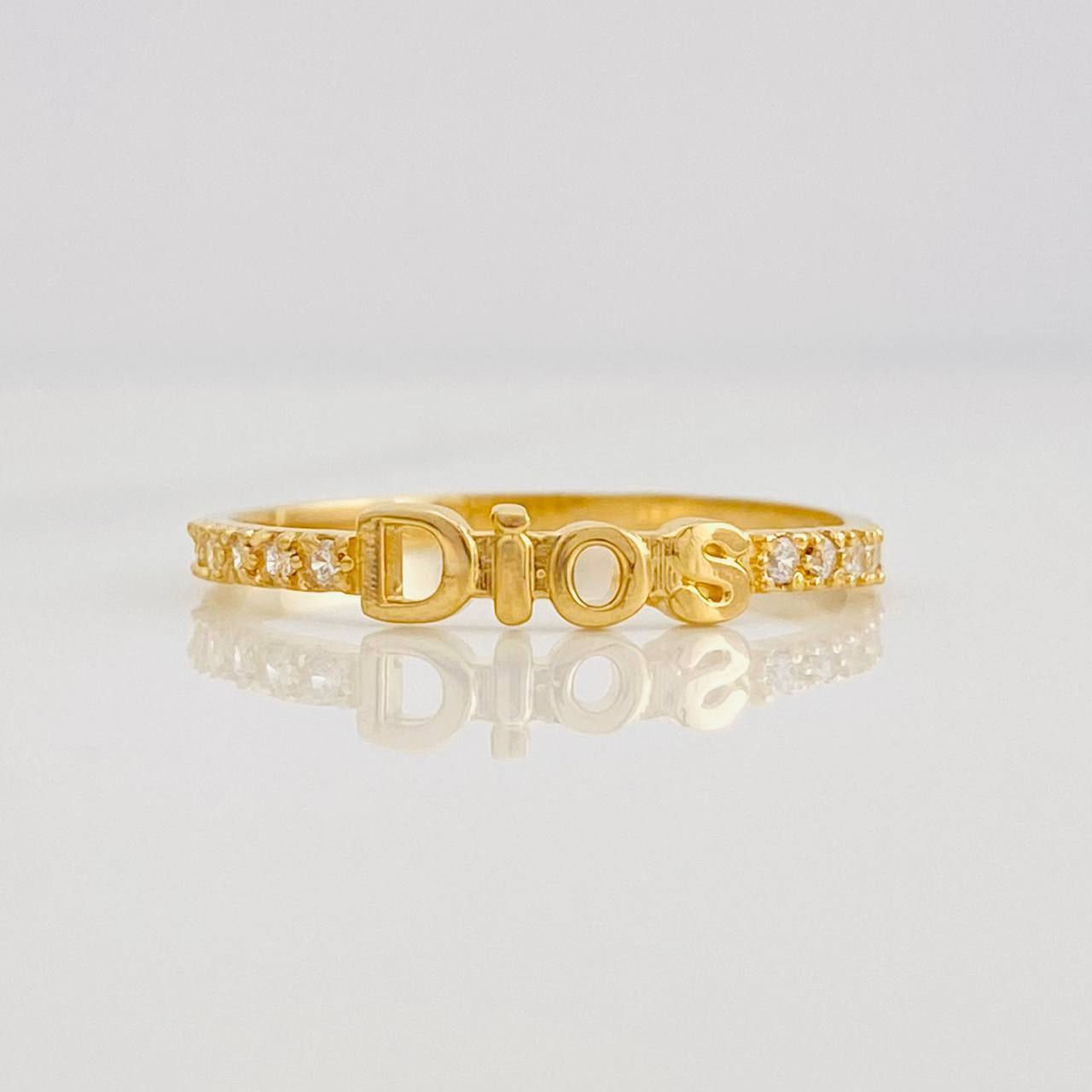 Anillo Dios 1.3g / T6 3/4 Oro Amarillo 18K