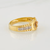Anillo Correa Corona 4.45g / T7 Tres Oros 18K