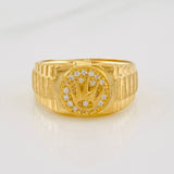Anillo Correa Corona 3.85g / T7 3/4 Oro Amarillo 18K
