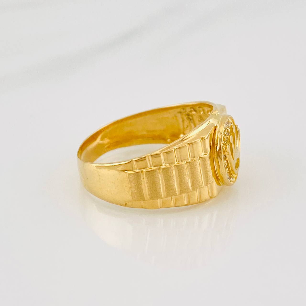 Anillo Correa Corona 3.85g / T7 3/4 Oro Amarillo 18K