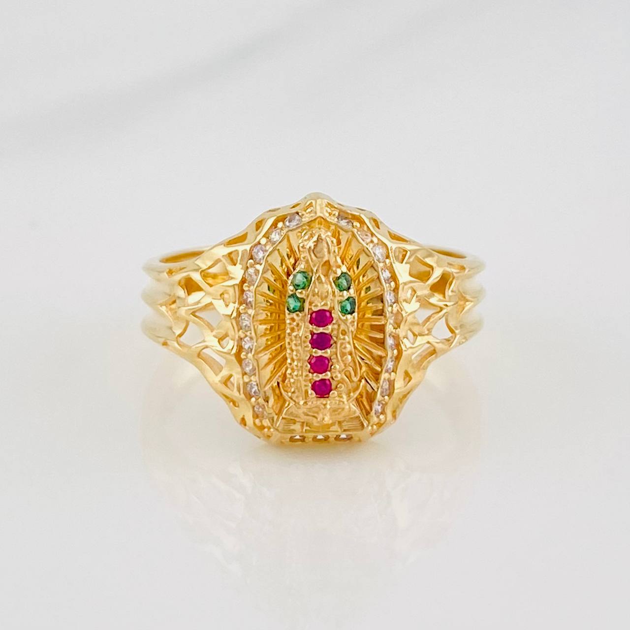 Virgin of Guadalupe Ring 3.5g / T6 3/4 Yellow Gold 18K