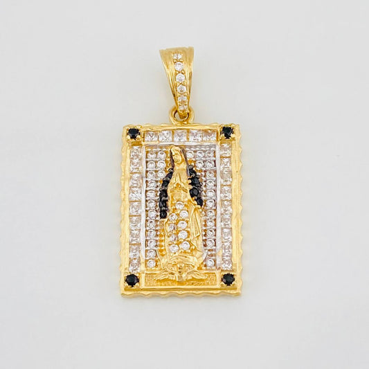 Pendant Virgin of Guadalupe 4.4g / 1 1/4 in Tri-Color Gold 18K