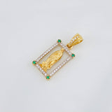 Dije Virgen de Guadalupe 2.15g / 1 in Dos Oros Amarillo Blanco 18K