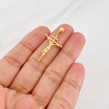 Dije Cruz Cristo 2.45g / 1 1/4 in Oro Amarillo 18K