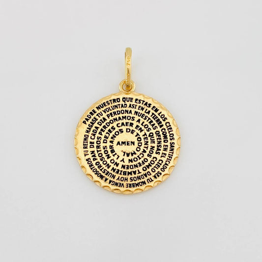 Pendant Our Father Plaque 3.8g / 1 in Yellow Gold 18K