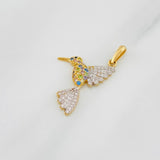 Dije Colibrí 1.95g / 1 1/4 in Dos Oros Amarillo Blanco 18K