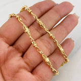 Cadena Rustica Dubái 37.6g / 24 in / 4mm Oro Amarillo 18K