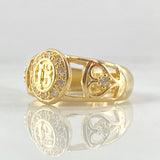 Ring 15s Beaded Hearts 4.2gr / Size 5 / 18K Gold *