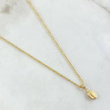 Set Cadena Lazo 0.95gr / 45cm / 1.2mm + Dije Virgen Guadalupe 0.35gr / 1.5cm / 1.3gr Oro Amarillo 18K (Oferta) ©