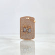Pendant Children's Plate 7.35gr / 3.8cm White Zircons Two-tone White and Rose Gold* (Offer)