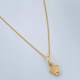 Set Cadena y Dije Veneciana + Corona Rx 1.25gr / 0.55mm Oro Amarillo 18K &