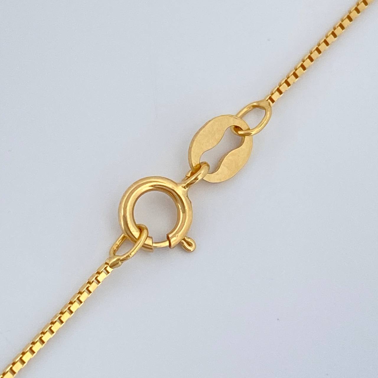 Set Cadena y Dije Veneciana + Ancla 1.4gr / 0.6mm Oro Amarillo 18K &