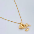 Set Cadena y Dije Veneciana + Tres Gracias 2.2gr / 0.65mm Oro Amarillo 18K &