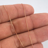 Set Cadena y Dije Veneciana + Cruz 1.7gr / 0.6mm Oro Rosa 18K &