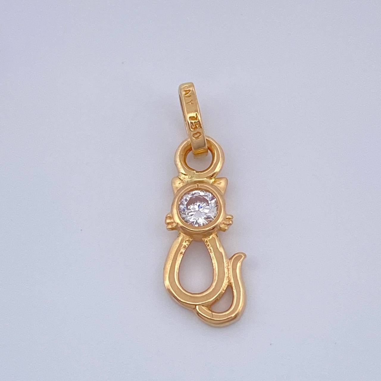 Dije Gato 0.7gr / 3/4 in / Oro Amarillo 18K &