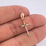 Dije Cruz Bolas 1.25gr / 1 1/4 in / Oro Amarillo 18K &