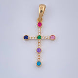 Dije Cruz Bolas 1.25gr / 1 1/4 in / Oro Amarillo 18K &