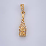 Pendant Bottle 1.45gr / 1in / 18K Gold