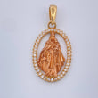 Dije Virgen del Carmen 2.65gr / 1 in / Dos Oros Amarillo Rosa 18K &
