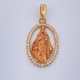 Dije Virgen del Carmen 2.65gr / 1 in / Dos Oros Amarillo Rosa 18K &