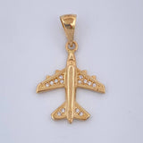 Dije Avion 2.05gr / 1 in / Oro Amarillo 18K &