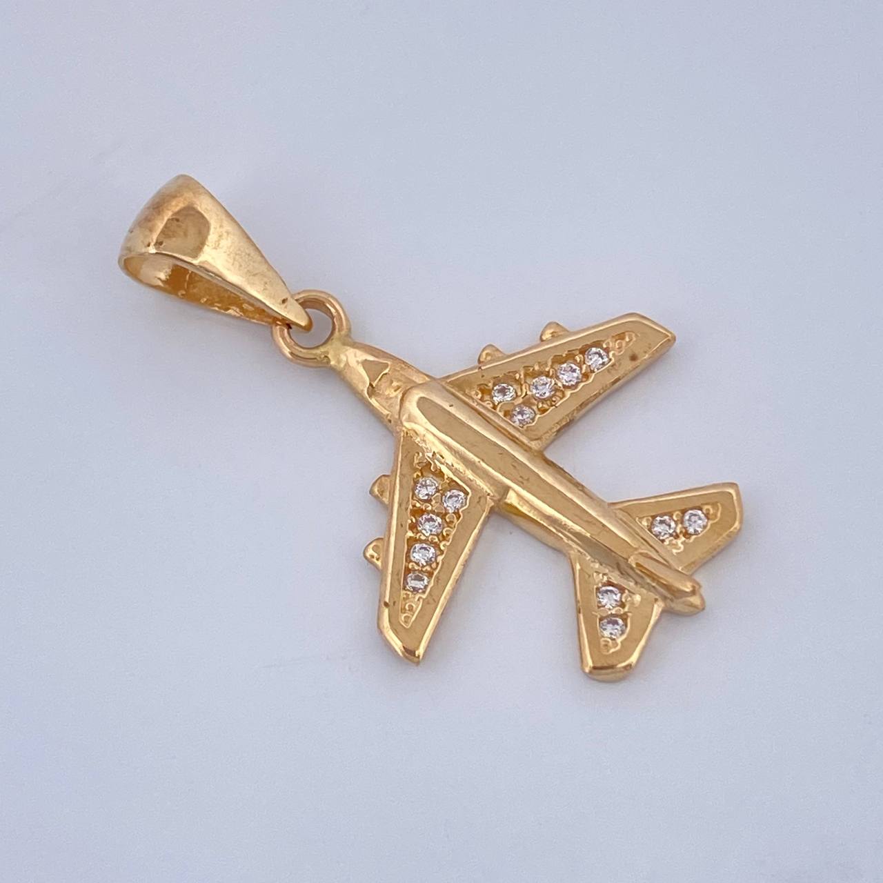 Dije Avion 2.05gr / 1 in / Oro Amarillo 18K &