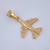 Dije Avion 2.05gr / 1 in / Oro Amarillo 18K &