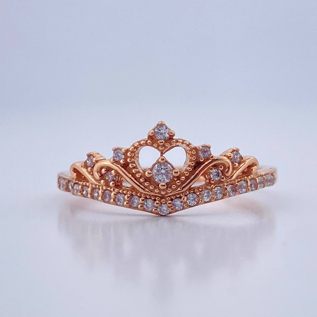 Tiara Ring 2.15gr / Size 7 / 18K Rose Gold &