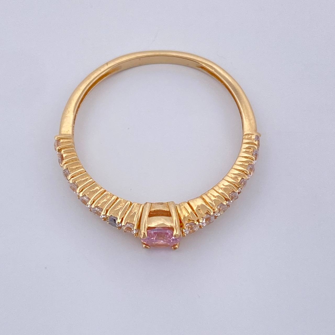 Anillo Solitario Tupido 2.05gr / T7 1/2 / Oro Amarillo 18K &