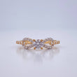 Bow Ring 1.75gr / Size 6 1/2 / Two Tone Yellow White 18K &