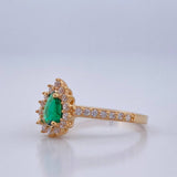 Marquise Eye Ring 2.15gr / T6 / 18K Yellow Gold &
