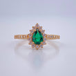 Marquise Eye Ring 2.15gr / T6 / 18K Yellow Gold &