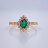 Marquise Eye Ring 2.15gr / T6 / 18K Yellow Gold &
