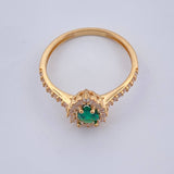 Marquise Eye Ring 2.15gr / T6 / 18K Yellow Gold &